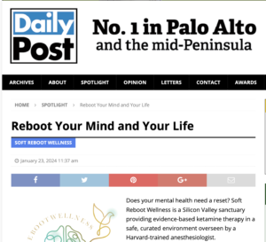 Soft Reboot Wellness and Dr. Sara Herman Shine in the Palo Alto Daily Spotlight